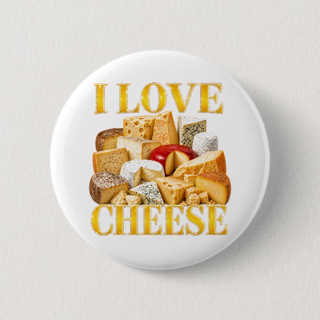 Ich liebe Käse Button (Vorderseite)