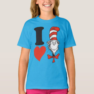Ich liebe Katze im Hut T-Shirt