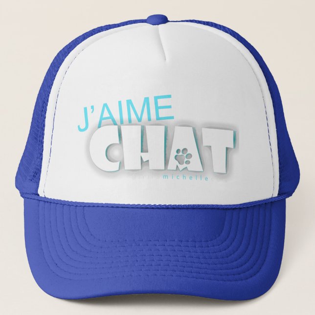 Ich liebe Katze Trucker Hat Truckerkappe (Vorderseite)
