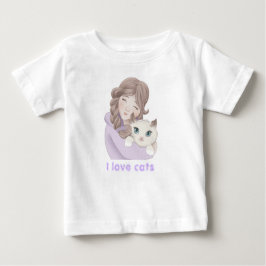 "Ich Liebe Katzen" Baby T-shirt