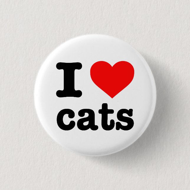 "ICH LIEBE-KATZEN " BUTTON (Vorderseite)