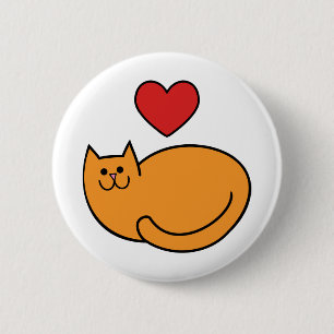 Ich Liebe Katzen Button