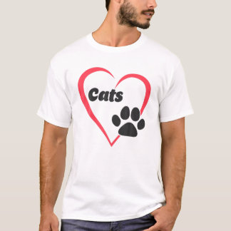 Ich Liebe Katzen, ich Herz Katzen, Katze Lover Fra T-Shirt