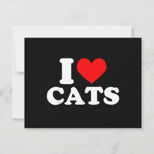 Ich liebe Katzen - Ich liebe Katzen Katzenliebhabe Dankeskarte