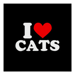 Ich liebe Katzen - Ich liebe Katzen Katzenliebhabe Poster