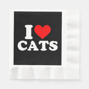 Ich liebe Katzen - Ich liebe Katzen Katzenliebhabe Serviette