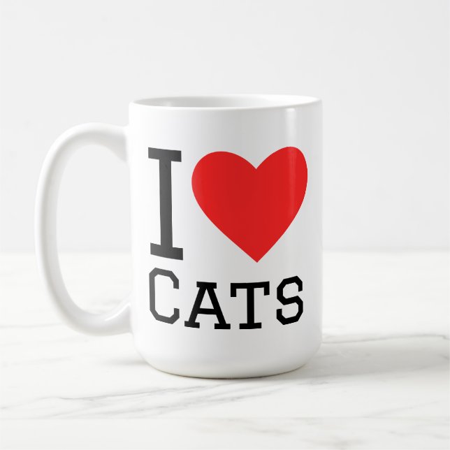 Ich liebe Katzen  Kaffeetasse (Links)