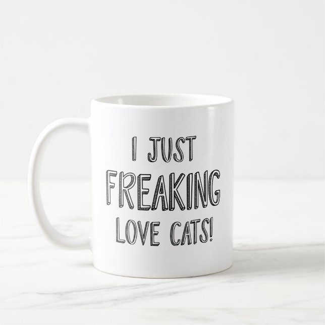 Ich liebe Katzen Kaffeetasse (Links)