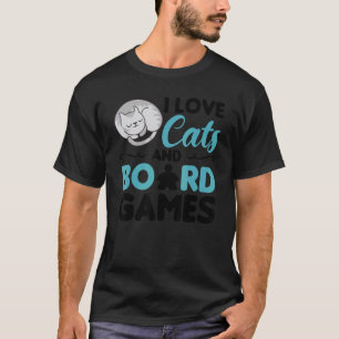 Ich liebe Katzen Katze Katzen Brettspiel Brettspie T-Shirt