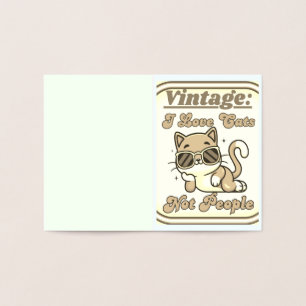 Ich Liebe Katzen, nicht Leute Folienkarte