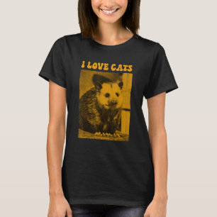 Ich liebe Katzen Opossum 1 T-Shirt