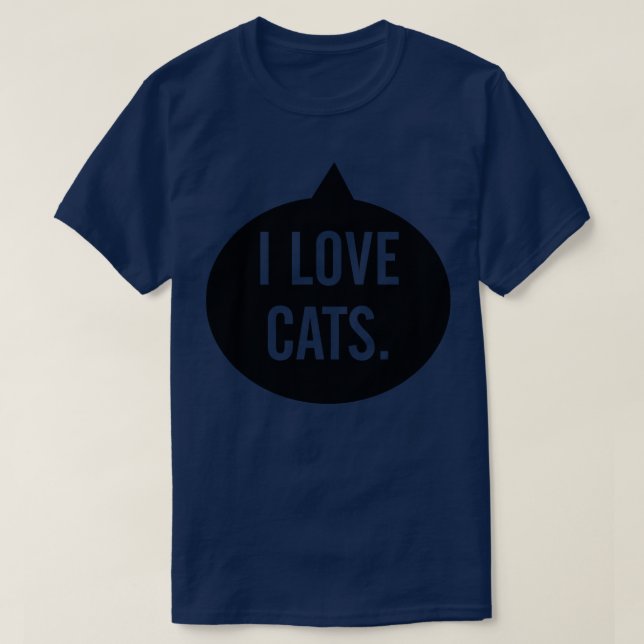 Ich Liebe Katzen T-Shirt (Design vorne)