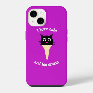 Ich Liebe Katzen und Eis Case-Mate iPhone Gehäuse 14 Hülle