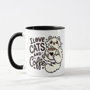 Ich Liebe Katzen und Kaffee! Tasse