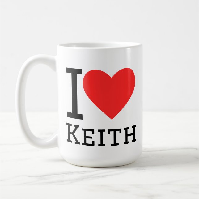 Ich liebe Keith  Kaffeetasse (Links)