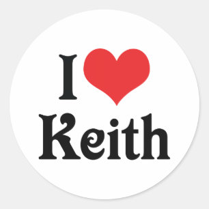Ich liebe Keith Runder Aufkleber