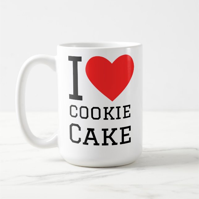 Ich liebe Keks-Kuchen  Kaffeetasse (Links)