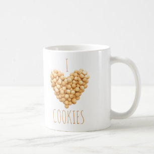 Ich liebe Kekse Herz Kaffeetasse