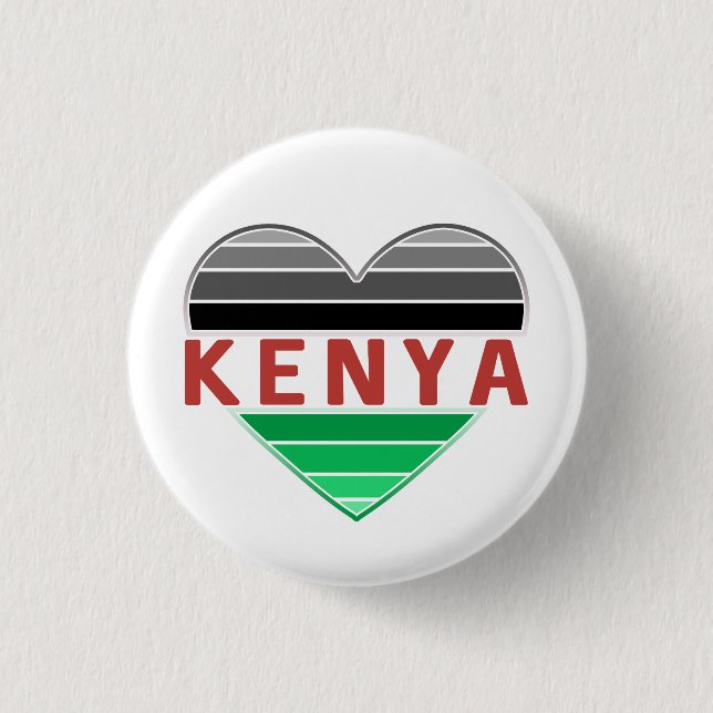 Ich Liebe Kenia, Kenias Herz Button (Vorderseite)