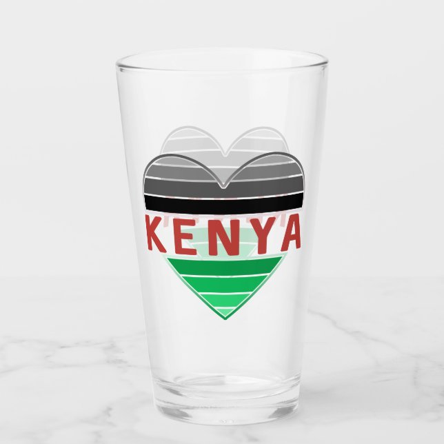 Ich Liebe Kenia, Kenias Herz Glas (Vorderseite)