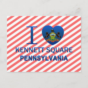 Ich liebe Kennett Square, PA Postkarte
