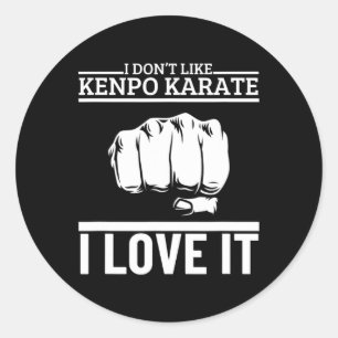 Ich liebe Kenpo Karate Lustig Stolz Amerikanisch K Runder Aufkleber