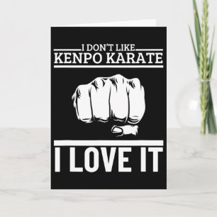 Ich liebe Kenpo Karate Lustig Stolz Amerikanisches Karte