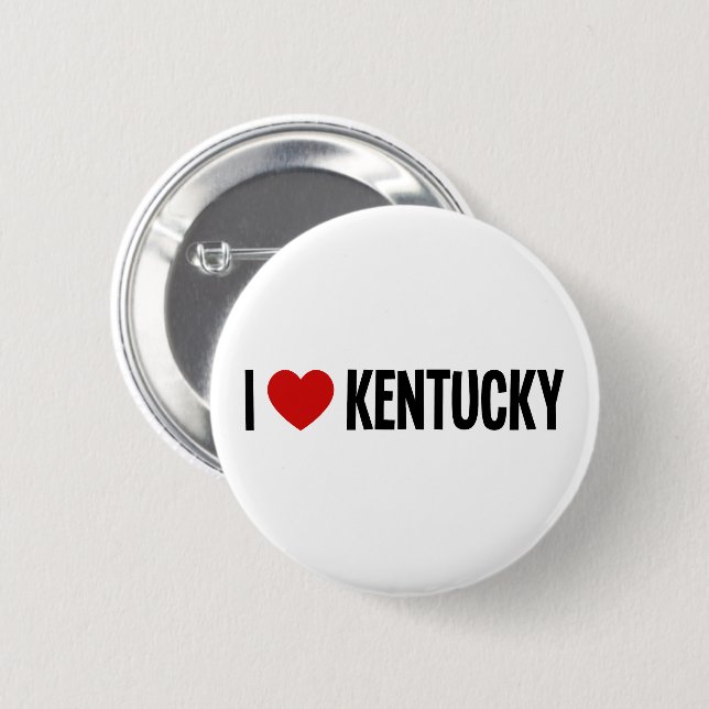 Ich liebe Kentucky Runde Knöpfe Button (Vorne & Hinten)