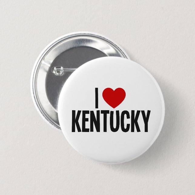 Ich liebe Kentucky Runde Knöpfe Button (Vorne & Hinten)