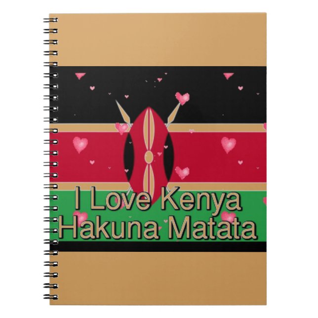 Ich Liebe! Kenya Hakuna Matata Notizblock (Vorderseite)