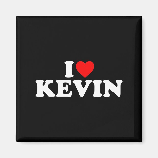 Ich liebe Kevin - Herz Langarm  Magnet (Vorne)
