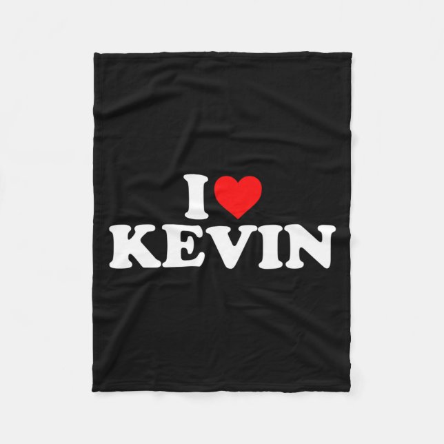 Ich liebe Kevin - Herz Langarmshirt  Fleecedecke (Vorderseite)