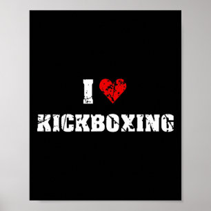 Ich liebe Kickboxen-Gym-Fitness für Männer Frauen  Poster