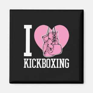 Ich liebe Kickboxen Herz Lustig Süße Boxen Martial Magnet
