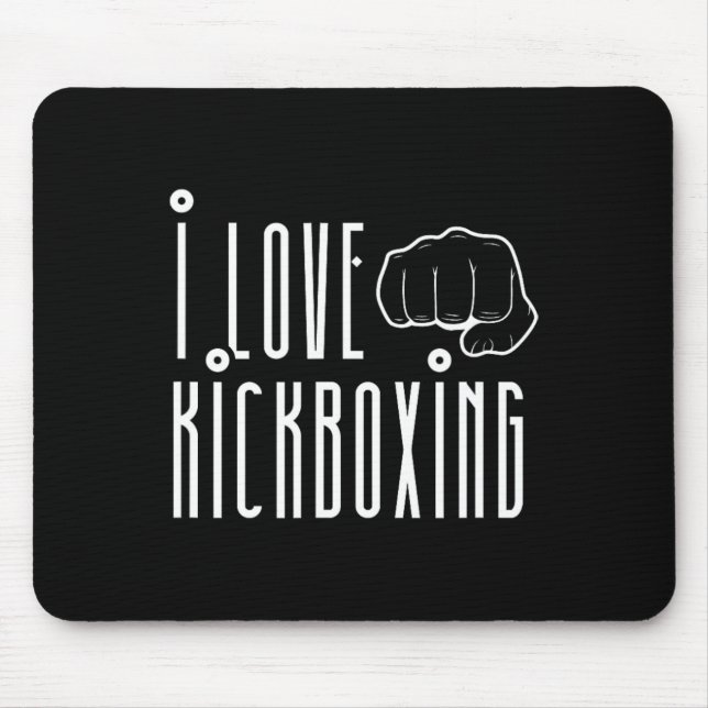 Ich liebe Kickboxen Kickbox Kick Boxing Kickboxer  Mousepad (Vorne)