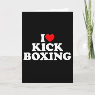Ich liebe Kickboxen-Shirt Kickboxen Liebhaber Ich Karte