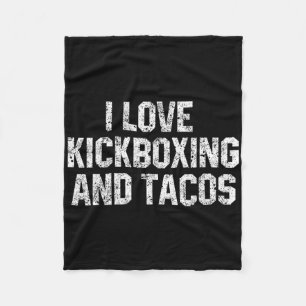 Ich liebe Kickboxen und Tacos Lustiges Kickbox Mar Fleecedecke