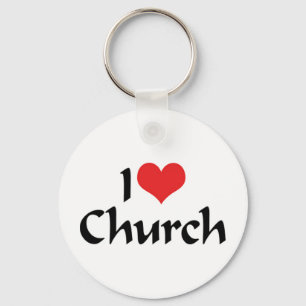 Ich liebe Kirchenanhänger Schlüsselanhänger