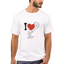 Ich liebe Kitesurfing-Shirt | Kiteboarding-Geschen