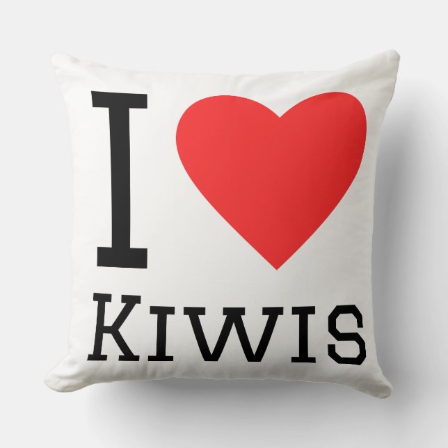Ich liebe Kiwis Kissen (Vorderseite)