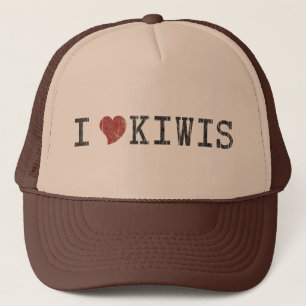 Ich liebe Kiwis Vintage Retro Hut Truckerkappe
