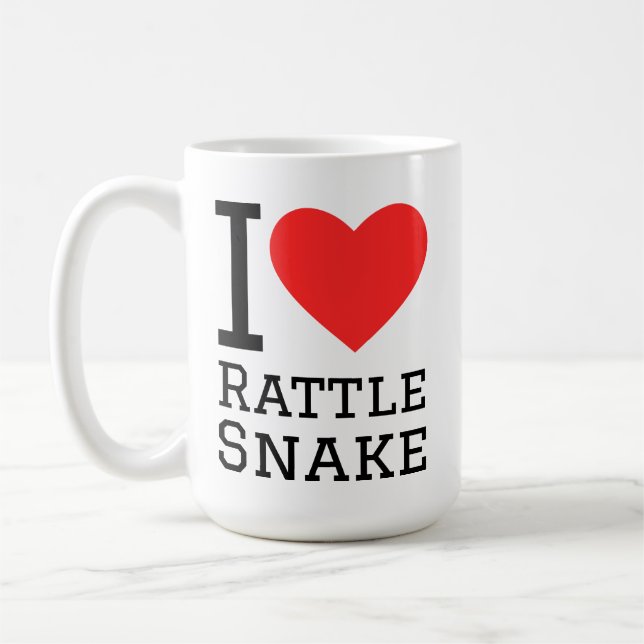 Ich liebe Klapperschlange Kaffeetasse (Links)