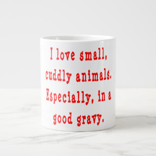 Ich liebe kleine kuschelige Tiere in einer guten S Jumbo-Tasse