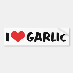 Ich liebe Knoblauch mit Herz - Liebhaber der Stink Autoaufkleber