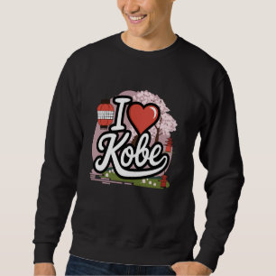 Ich liebe Kobe Japan Sakura Kirschblüten Japanisch Sweatshirt