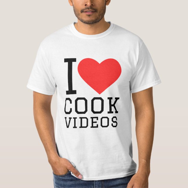 Ich Liebe koche Videos T-Shirt (Vorderseite)