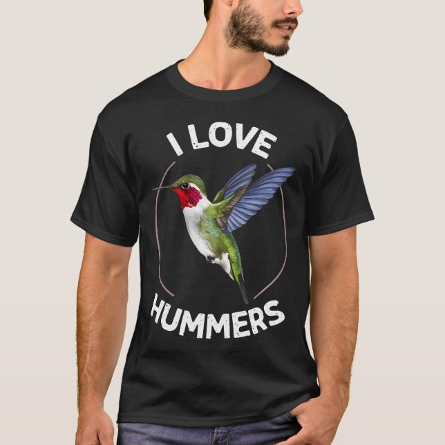 Ich liebe Kolibris T-Shirt (Vorderseite)