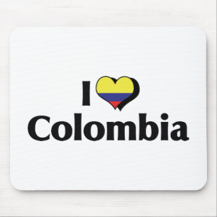 Ich liebe Kolumbien-Flagge Mousepad
