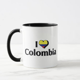 Ich liebe Kolumbien-Flagge Tasse