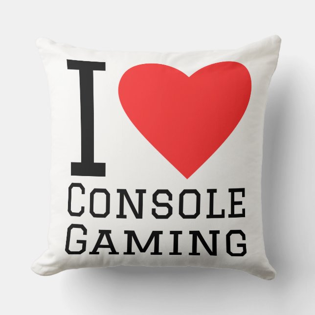 Ich liebe Konsolenspiele Kissen (Vorderseite)